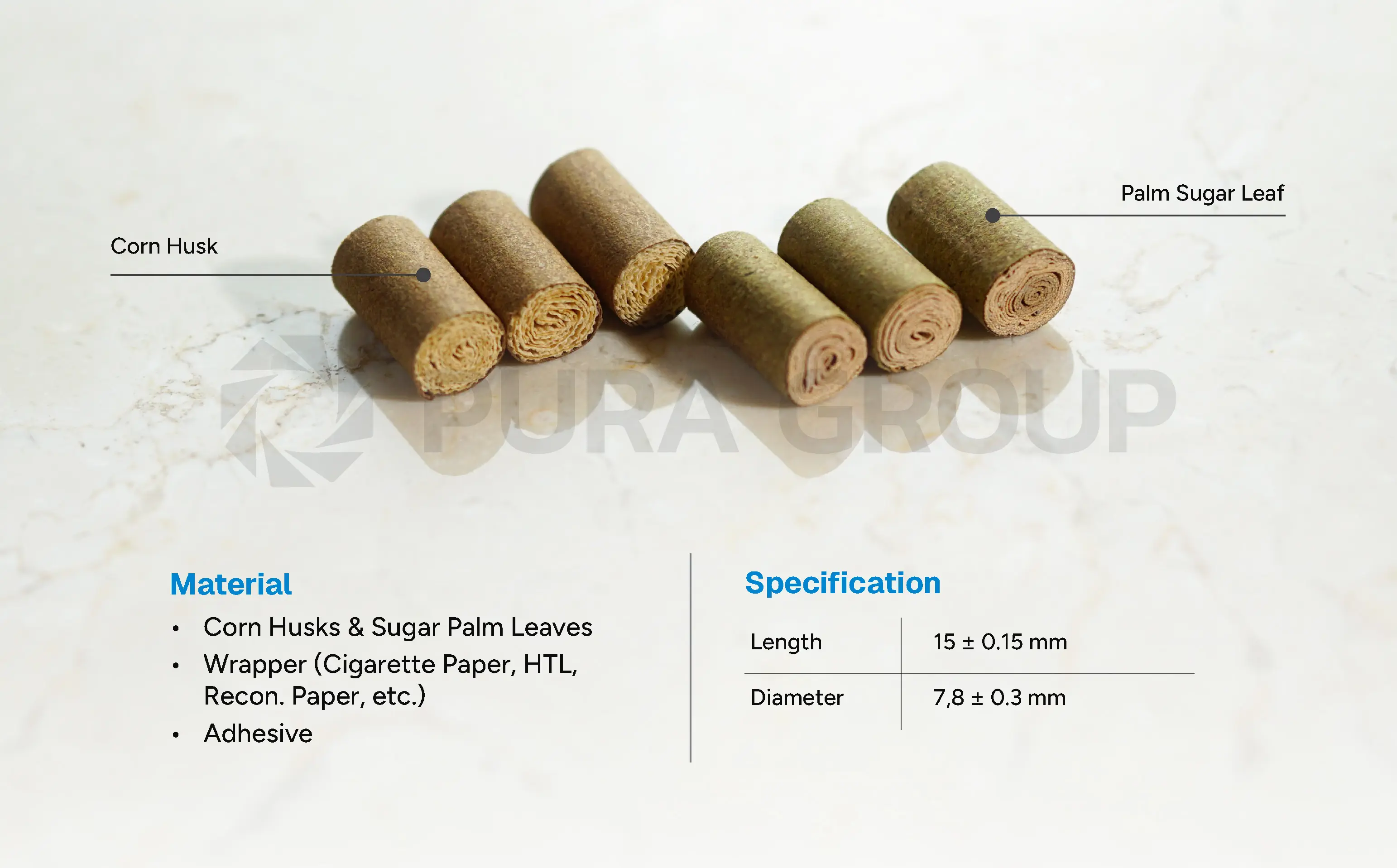 Tobacco Stopper Natural Substrat - Detail Image Pura MICS